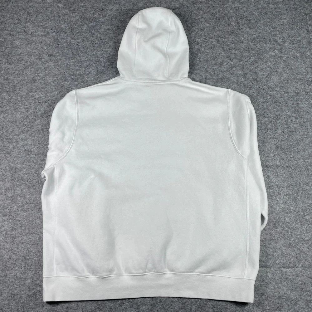 Nike Hoodie Mens XXL White Sportswear Club Fleece Pullover BV2654-100